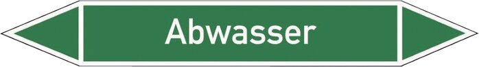 Príklady vyobrazení: Rohrleitungskennzeichnung (Doppelpfeil), Abwasser