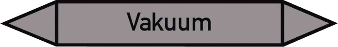 Príklady vyobrazení: Rohrleitungskennzeichnung (Doppelpfeil), Vakuum